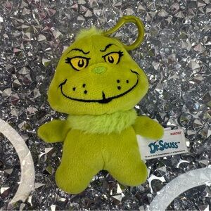 Dr. Seuss Grinch Plush Clip-On - Lime Green